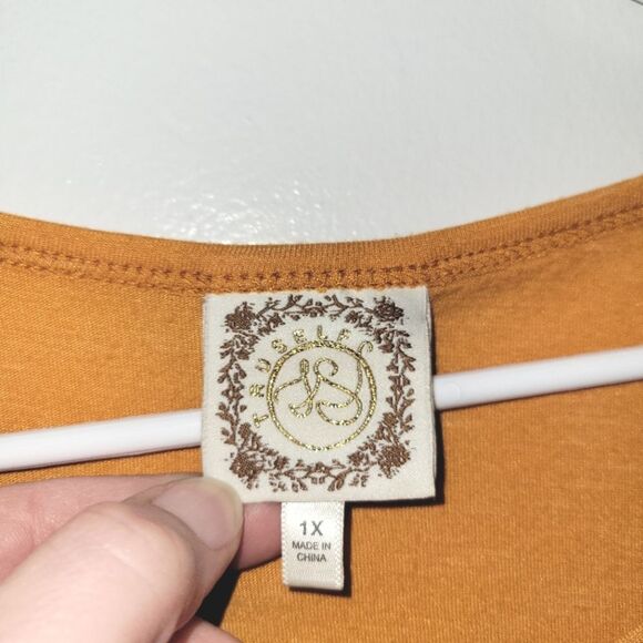 Truself Bloom On The Wild Side Sunflower Top 1X - Picture 4 of 11